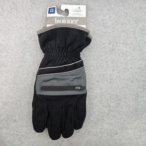 ISOTONER SmartDri SmarTouch Men's Black Gloves Size‎ Lg